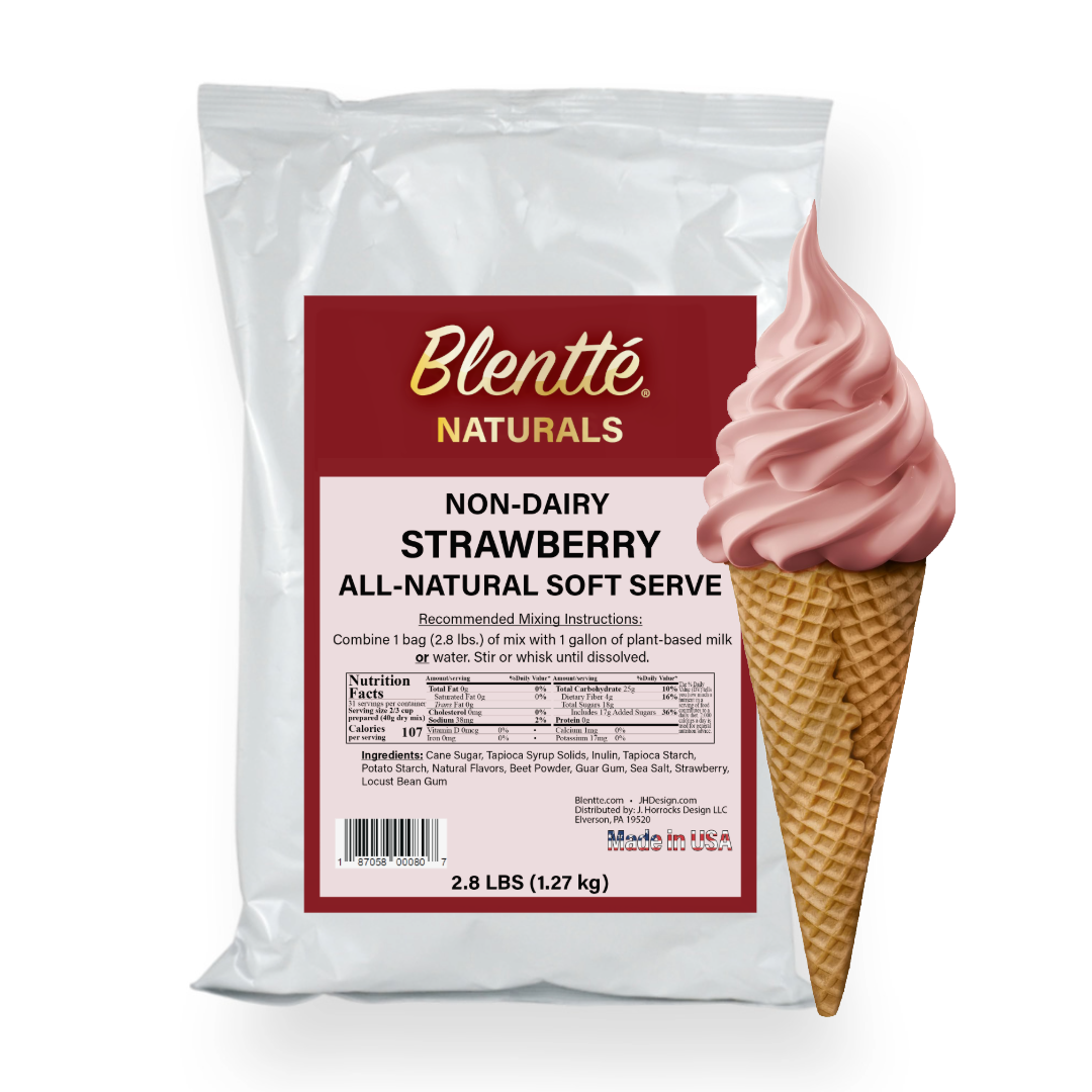 Non-Dairy All-Natural Soft Serve - Strawberry