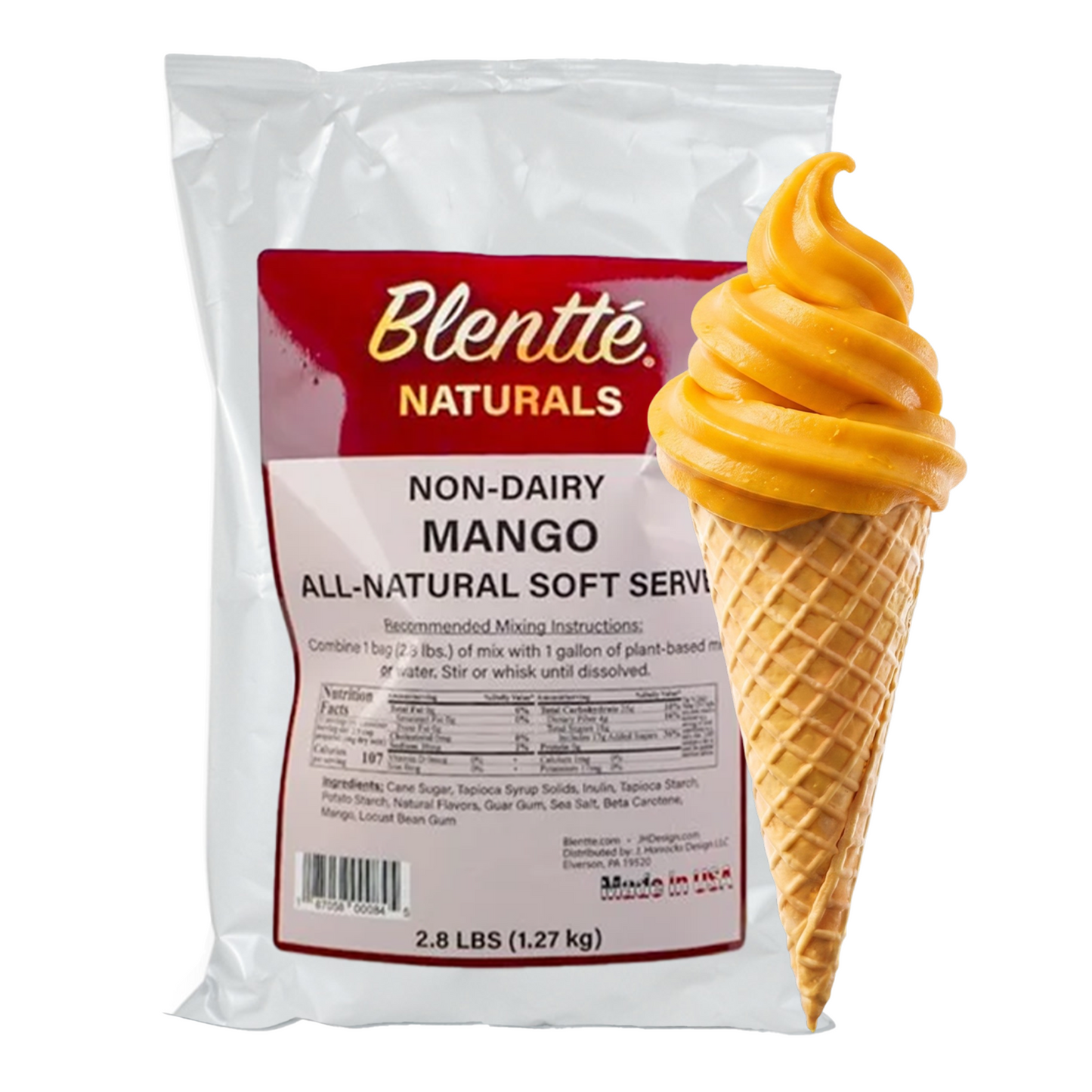 Non-Dairy All-Natural Soft Serve - Mango