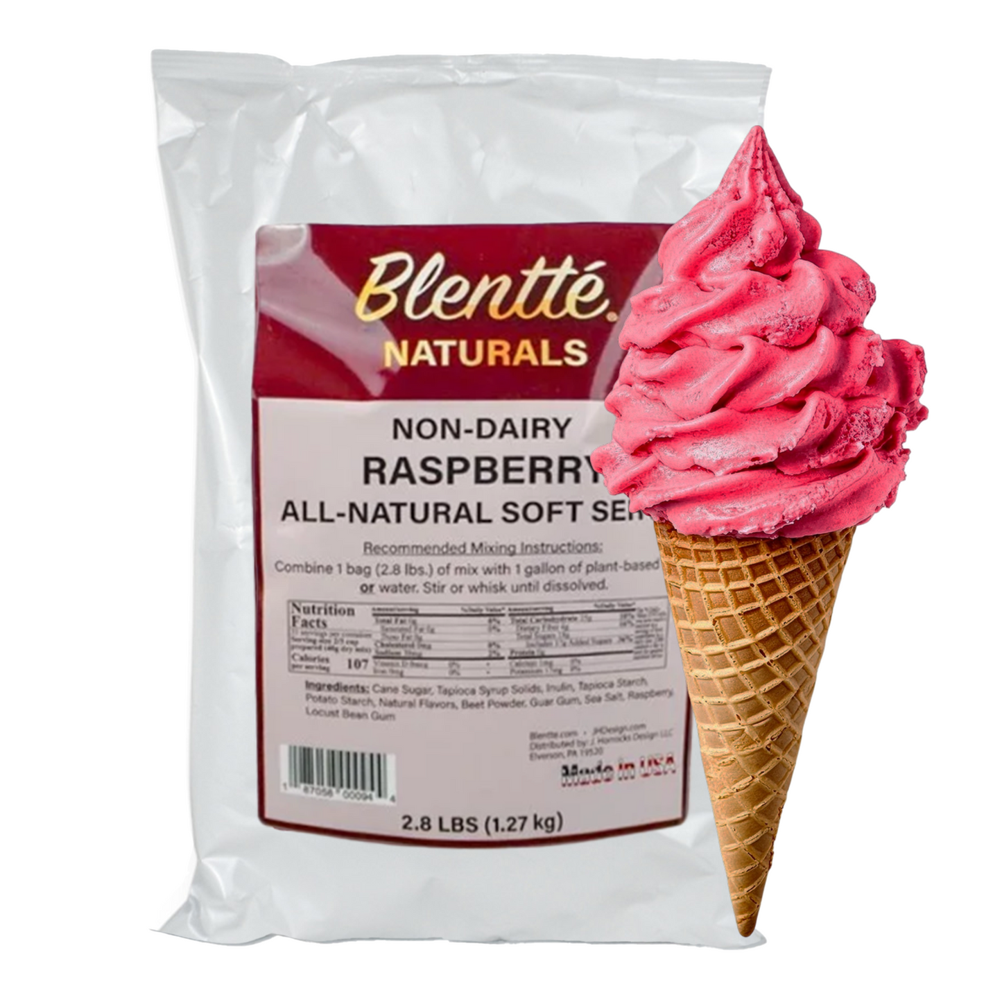 Non-Dairy All-Natural Soft Serve - Raspberry
